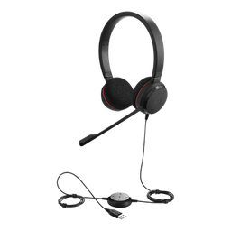 [EVOLVE-20-DUO-UC] Jabra Evolve 20 DUO con conexión USB, micrófono con cancelación de ruido de ultima generación, configuración Plug and Play (4999-829-209) | EVOLVE-20-DUO-UC