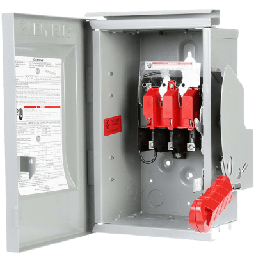 [HNF361] Interruptor de Seguridad HNF361, 600Vca, 3 polos, 30 Amp, sin portafusibles, Nema 1. | HNF361