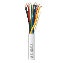 [3117-1012] Carrete de 305 Metros (1000 Pies) / Cable de Cobre / 8 x 18 AWG  / Plenum / Para Interior / Color Blanco / Para Aplicaciones de Alarmas de Intrusión/Control de Acceso/ Automatización / Interfonos y Tv Porteros | 3117-1012