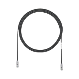[UTP28SP8BL] Cable de Parcheo TX6, UTP Cat6, Diámetro Reducido (28AWG), Color Negro, 2.44 Metros (8 Pies) | UTP28SP8BL