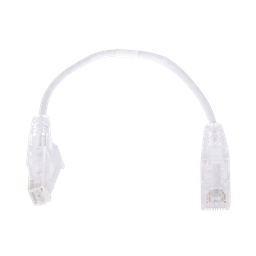 [LP-UT6-020-WH28] Cable de Parcheo Slim UTP Cat6 - 20 cm (7.87 Pulgadas) Blanco Diámetro Reducido (28 AWG) | LP-UT6-020-WH28