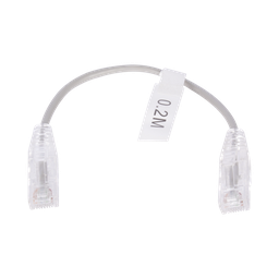 [LP-UT6-020-GY28] Cable de Parcheo Slim UTP Cat6 - 20 cm (7.87 Pulgadas) Gris Diámetro Reducido (28 AWG) | LP-UT6-020-GY28