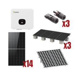[MIN8000KIT1] Kit Solar Interconexion  / 8kW  220Vca / Inversor GROWATT / Montaje Incluido | MIN8000KIT1