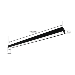 [JLPP-22M] Panel LED Suspendido 22 W / 127 Vca~60Hz / Flujo luminoso 1 980 lm / Medidas 1182 x 70 x 45 mm  / TCC 6 500 K / Ángulo de Luz de 140°. | JLPP-22M