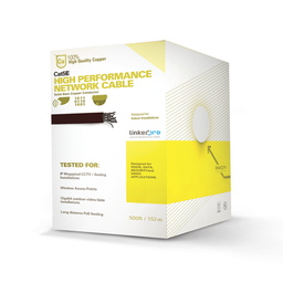[PRO-CAT-5E-W/500] Cable Cat5e de Alto Rendimiento Certificaciones ETL, UL, de 152.5 Metros (500 Pies) de Color Blanco, para Aplicaciones en Video Vigilancia, Redes de Datos. Uso Interior. | PRO-CAT-5E-W/500
