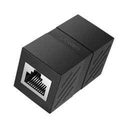 [20390] Acoplador (Extensor de Cable Ethernet RJ45 a RJ45) | 1000Mbps | Compatibilidad con Cat7 Cat6A Cat6 Cat5e | Compatible con POE | Ignífugo | ABS | 20390