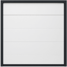 [APDOOR-188] Puerta de Garage de Alta Calidad / Linea Central / Color Blanco 18X8 pies,  AISLADA, Estilo Americana. | APDOOR-188
