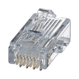 [MP588-C] Plug RJ45 Cat5e, Para Cable UTP de Calibres 24-26 AWG, Chapado en Oro de 50 Micras, Paquete de 100 Piezas | MP588-C