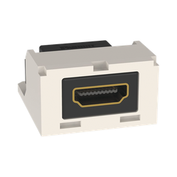 [CMHDMIIW] Módulo Acoplador HDMI 2.0, Hembra a Hembra Tipo-A, Categoría 2, Uso en 2 Puertos Mini-Com, Color Blanco Mate | CMHDMIIW