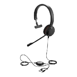 [EVOLVE20MONOUCUSBC/A] Jabra Evolve 20 Mono con Conexión USB C/A, Micrófono con Cancelación de Ruido de Ultima Generación, Configuración Plug and Play (4993-829-269) | EVOLVE20MONOUCUSBC/A
