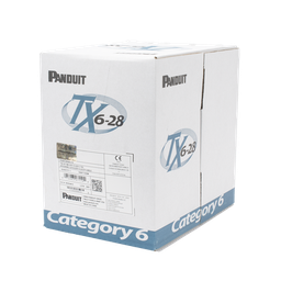 [PUD6C2804BU-CE] Bobina de Cable UTP 305 Metros (1000 Pies) de Cobre TX6-28Æ, Azul, Categoría 6, Diámetro Reducido (28 AWG), CM/LSZH, de 4 Pares | PUD6C2804BU-CE