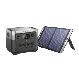 [KITEFR62015114] Kit de Energía Portátil / Estación 768 Wh / Salida AC 800 W (1600 W X-Boost) / Panel Solar 200 W / Batería LiFePO4 / IP67 | KITEFR62015114