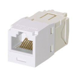 [CJ688TGWH] Conector Jack RJ45 Estilo TG, Mini-Com, Categoría 6, de 8 Posiciones y 8 Cables, Color Blanco | CJ688TGWH