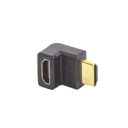 [20110] Adaptador HDMI de 90 Grados Macho a Hembra / Hacia Arriba / HDMI 2.0 4K@60Hz / Proporciona Flexibilidad Sin Doblar los Cables HDMI | 20110