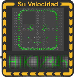 [YJP7681-188-NR] Display LED para Control de Velocidad Exterior / Distancia Visible de 100 m / LED de Alta Luminosidad y Bajo Consumo / Visualización de Velocidad con Código de Colores / IP66 / Conectividad Wi-Fi y Ethernet / Compatible con TCP/IP, HTTP, DHC | YJP7681-188-NR