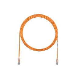[UTP28SP1OR] Cable de Parcheo TX6, UTP Cat6, Diámetro Reducido (28AWG), Color Narnaja, 0.30 Metros (1 Pie) | UTP28SP1OR