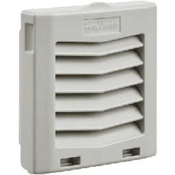 [HG0400404] Rejilla de Escape para Ventilador con Filtro HG / Protección IP54 / Compatible con Ventiladores HF04 de 4 in (102 mm) / De Plástico / Color Gris Claro | HG0400404