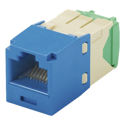 [CJT688TGBU] Conector Jack RJ45 Estilo TG, Mini-Com, Categoría 6, de 8 Posiciones y 8 Cables de Calibre 28/30 AWG, Color Azul | CJT688TGBU