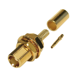 [RMX-8252-1B] Conector MCX Hembra para Panel Trasero D-Plano, de Anillo Plegable para RG-316/U, Grupo B, Oro/ Oro/ Teflón. | RMX-8252-1B