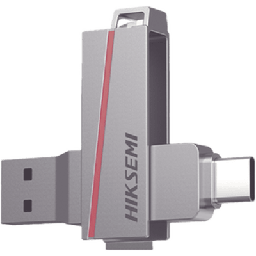 [HS-USB-E307C/16G] Memoria USB Dual de 16GB / USB-C y USB-A / Transferencia de Alta Velocidad / Metálica / Compatible con Dispositivos Móviles, Windows, Mac y Linux | HS-USB-E307C/16G