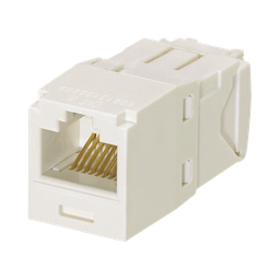 [CJ688TGIW] Conector Jack RJ45 Estilo TG, Mini-Com, Categoría 6, de 8 Posiciones y 8 Cables, Color Blanco Mate | CJ688TGIW