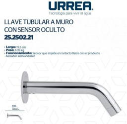SSMELE Llave tubular a muro con sensor oculto modelo 25.2502.21