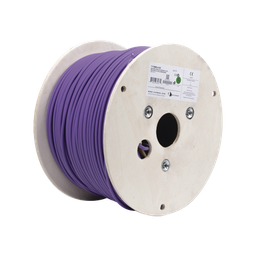 [9A6L4-A5] Bobina de Cable Blindado F/UTP de 4 Pares, Z-MAX, Cat6A, Soporte de Aplicaciones 10GBase-T, LS0H (Libre de Gases Toxicos), Color Violeta, 305 Metros (1000 Pies) | 9A6L4-A5
