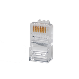 [P-8-8] Plug RJ45 Cat5e, Para Cable UTP Calibre 22 a 26 AWG, Chapado en Oro de 50 Micras | P-8-8