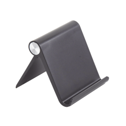 [50747] Soporte de Escritorio  para Teléfono Celular / Ajustable de 0° a 100° / Goma Antiarañazos / Antideslizante / Amplia Compatibilidad con dispositivos de 4'' a 7.9'' / Plegable / ABS / Color Negro | 50747