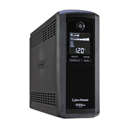 [CP1350AVRLCD] UPS de 1350 VA/815 W, Topología Línea Interactiva, Entrada 120 Vca NEMA 5-15P, Tipo Mini Torre, Con 10 Tomas NEMA 5-15R | CP1350AVRLCD