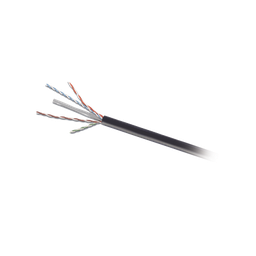 [9C6O4-E2-01-R1A] Bobina de Cable UTP de 4 Pares, Para Exterior con Gel, Cat6 (23 AWG), Industrial para Climas Extremos, Enterrado Directo, Color Negro, 305 Metros (1000 Pies) | 9C6O4-E2-01-R1A