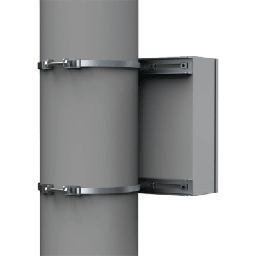 [EPF0500] Kit de Fijación para Postes / Enclosure Pole Fixation / Acero Galvanizado / Carga Máxima 900 N / Diámetro Poste 80-250 mm (3.15-9.84 in) / 2 Perfiles + Accesorios / Largo 496 mm | EPF0500