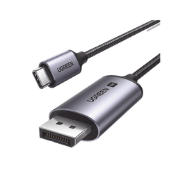 [25839] Cable USB-C a DP 1.4 | 3 Metros (9.84 Pies) | Compatible con Thunderbolt 3 & 4 | 8K@60Hz | 4K@240Hz | HDR10+ | eARC | DTS | 3D | ALLM | VRR | | FreeSync G-Sync | Caja de Aluminio | Nylon Trenzado | Conector Niquelado | Blindaje Multicapa | 25839