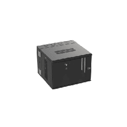 [PZWMC9W] Gabinete PanZone de Montaje en Pared, de 19in, Puerta con Ventana de Seguridad, 9 UR, 635mm de Profundidad, Color Negro | PZWMC9W