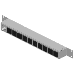 [HTCM-1U-10CW] PDU Horizontal / 10 Contactos NEMA 5-15R / Rack 19 in 1UR / 120Vca 15A / Protección con Reestablecedor 15A / Cable 2.5 m (8.2 ft) / Lámina de Acero Rolada en Frío | HTCM-1U-10CW