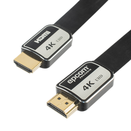 [EP-PH-4K-1M] Cable HDMI de 1 Metro (3.28 Pies) | Alta Definición | Versión 2.0 | Alta Velocidad 18Gbps | 4K@60Hz | Conectores Chapados en Oro | Tipo Plano | EP-PH-4K-1M