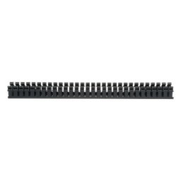 [H2X2BL6] Canaleta Ranurada de PVC sin Tapa, Tipo H (Tapa Abisagrada), 55.1 mm de Ancho, 50.3 mm de Alto y 1828.8 mm de Largo, Color Negro | H2X2BL6