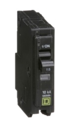SSMELE Interruptor termomagnético mini Square D de 1 polo, 15A, 10kA, 120/240V, enchufable Mod: QO115