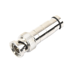 [TT-RG-16] Conector BNC Macho en 75 Ohm, de Compresión Axial para Cable Coaxial RG-59/U, Níquel/ Oro/ Politetrafluoroetileno. | TT-RG-16