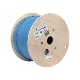 [9A6R4-A5] Bobina de Cable Blindado F/UTP de 4 Pares, Z-MAX, Cat6A, Soporte de Aplicaciones 10GBase-T, CMR (Riser), Color Azul, 305 Metros (1000 Pies) | 9A6R4-A5