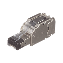 [FPS6X88MTG-X] Plug RJ45 Blindado, Instalación Recta, Terminación en Campo Certificable, Compatible con Cat5e, Cat6 y Cat6A, Color Plata, Paquete de 10 Piezas | FPS6X88MTG-X