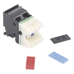 [MX6-F01] Jack MAX UTP Categoría 6, Estilo 110, Montaje Plano, Color Negro | MX6-F01