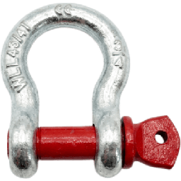 [TSK-400-475] Grilllete Lira (Anchor Shackle) / 4.75 T WLL / Cuerpo 3/4" Acero Forjado Galvanizado / Perno 7/8" Acero Alta Resistencia / Factor Seguridad 6:1 / Marca SHINESTAGE | TSK-400-475