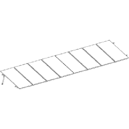[KITBASEL1X8] Sistema de Montaje Solar BASEL / Flat Roof Single Row / 8 Módulos / 140 km/h Viento / Riel N-S 2.14 m / Inclinación 15° | KITBASEL1X8