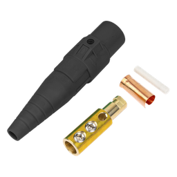 [EP-CAMLOCK-400A-M-BLACK] Conector Camlock Macho / 400 Amperes / AC 600V / Sección Cable 50-95 mm² / Abrazadera Compresión / Plástico Ingeniería / Varios Colores | EP-CAMLOCK-400A-M-BLACK