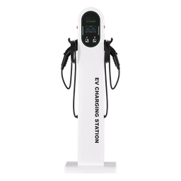 [S03US48A02] Estación de Carga para Vehículos Eléctricos / Tipo Pedestal / Doble Conector Tipo 1 (SAE J1772) / 48 A / 11.5 kW por Puerto / Pantalla LCD 4.3 in (10.9 cm) / RFID / Protección IP54 / Chasis SGCC Galvanizado | S03US48A02