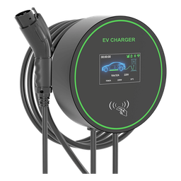 [S01US48A] Estación de Carga para Vehículos Eléctricos / 48 A / 11.5 kW / Conector Tipo 1 (SAE J1772) / 220-250 V Monofásico / Pantalla LCD 4.3 in (10.9 cm) / Cable TPU 5 m (16.4 ft) / Plug and Play / APP Móvil / RFID / Carcasa Aluminio y UL94-V0 | S01US48A