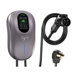[S02US40A] Estación de Carga para Vehículos Eléctricos / 40 A / 9.6 kW / Conector Tipo 1 (SAE J1772) / 110-240 V AC / Pantalla LCD 4.3 in (10.9 cm) / WiFi / APP / RFID / IP65 / Cable TPE 5 m (16.4 ft) | S02US40A