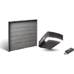[KIT-DOOR209-CF] Kit Puerta de Garage 20x9 Pies / Lisa Línea Central / Color Blanco / Insulada 43 mm / Motor FS1000M 1/2 HP / Interfaz WiFi ACCESSWIFI / Extensión de Riel / Incluye 3 Controles | KIT-DOOR209-CF
