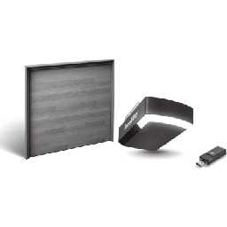 [KIT-DOOR-167CF] Kit Puerta de Garage 16x7 Pies / Lisa Línea Central / Color Blanco / Insulada 43 mm / Motor FS1000M 1/2 HP / Interfaz WiFi ACCESSWIFI / Incluye 3 Controles | KIT-DOOR-167CF